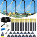 360 Curved Garden Automatic Irrigation System, Bendable Drip Irrigation Kit Automatic Irrigation System for Garden, Adjustable Bendable Nozzle Copper Sprayer, for Garden, Yard, Lawn (49.2 FT Set) by LEVDRO