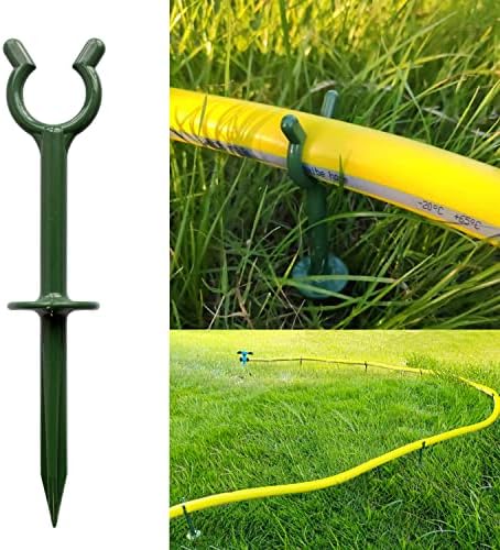 Garden Hose Holder Stake Set of 36 - Durable Plastic fits 5/8 inch Hose Guides for Lawn,Yard & Plant Care, Soaker Hose Support, Kink-Free Watering (Fits 5/8” Hoses) by Unknown