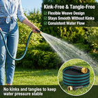 75FT Lightweight Garden Hose – Kink-Resistant, Flexible, High-Pressure Hose for Outdoor Watering, Lawn Care, Garden, and Car Cleaning - Image 2