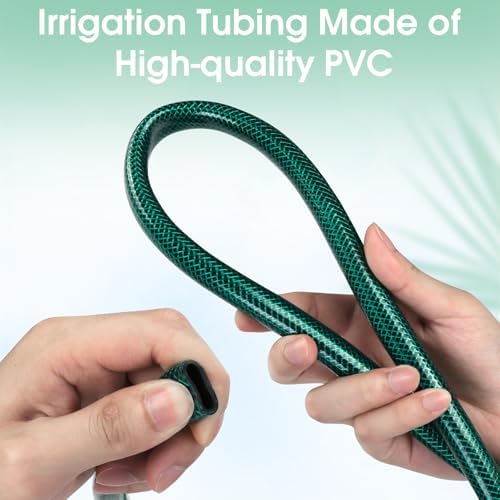 Garden Irrigation Tubing, 100ft 1/2" Tubing with 4 x 6-Way Connectors for 1/4" Hose, Flexible Distribution Drip System for Garden Greenhouse, Flower Beds, Patio, Lawn (100ft) - Image 3