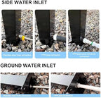 Floor Mounted Faucet Outdoor Water Pipe Vertical Fountain Irrigation Column,Frost-Free Outdoor Faucet with Garden Hose Extender, Stainless Steel Square Spigot, Freestanding Hose Holder & Rem - Image 4