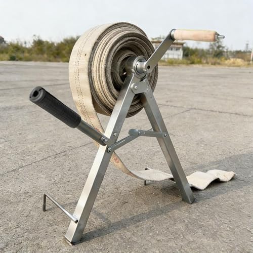 Foldable Fire Water Pipe Storage Device, Portable Manual Pipe Winding Tool, All Metal Hose Reel for Farm Irrigation Farmlande, Gardening,Portable Farmlandes Irrigations Hose Reel Tool - Image 3