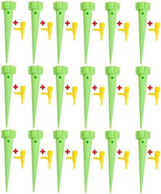 6-24pcs Auto Adjustable Drip Spike Water Bottle Irrigation System Self Dripper Automatic Device Indoor Plant(Green-18Pcs) by Unknown