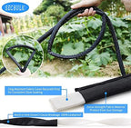 Secbulk 2026 Flat Soaker Hose 50 ft with Stakes for Garden, 50ft Linkable Drip Hose Diy Garden Irrigation System Saving 80% Water, Dual-layer Leak-free Design Water Hose with Holes - Image 4