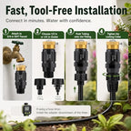 Drip Irrigation Faucet Adapter, 25 PSI, 1/2 and 1/4 in, 2-Pack - Image 6