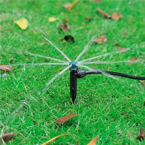 Compatible with 1 4 Inch Hose Garden Watering System Garden Diffuser Irrigation 360 Degree Rotating Nozzle Sprinkler(10pcs Dripper) - Image 4