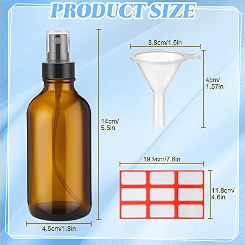 Fumete 36 Pcs 4oz Glass Spray Bottles Fine Mist, Amber, Classic - Image 2