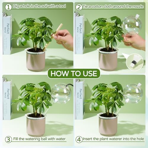 17 oz Extra Large Plant Watering Globes, 4 Pack Self Watering Globes - Image 4