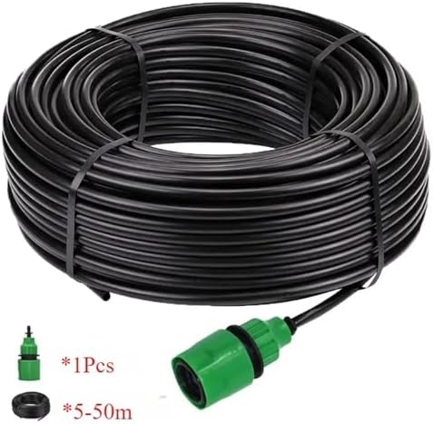 Garden Supplies 5-50m DIY 4/7mm PVC Garden Watering Garden Hose Micro Irrigation Pipe Drip Watering Kits with Adjustable Drippers Punch Tool Irrigation Supplies(50M) - Image 3