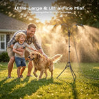 Standing Misters for Outside Patio - 4 Gallon Large Bucket & 10000mAh Water Pump, Adjustable Height 5 FT Stand Portable Misting Systems for Backyard, Beach, Pool, Sprinkler, Camping, Outdoor Cooling - Image 3