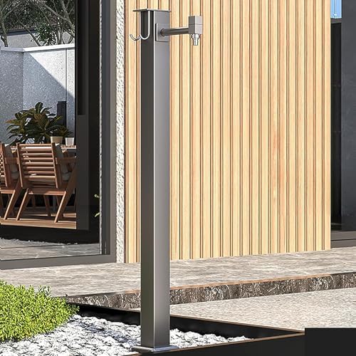 Stainless Steel Vertical Garden Water Column & Outdoor Faucet Stand, Freestanding Hose Holder & Decorative Water Feature for Outdoor Spaces, Durable & Stylish Garden Accessory by Unknown