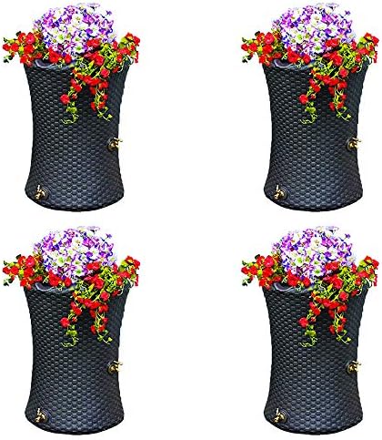 Good Ideas Impressions Nantucket Rain Water Collection Barrel, 4 Pack by GoodIdeas