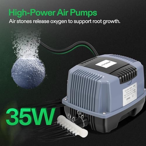 VIVOSUN DWC Hydroponics Grow System with Top Drip Kit 8 Buckets - Image 3