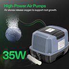 VIVOSUN DWC Hydroponics Grow System with Top Drip Kit 8 Buckets - Image 3