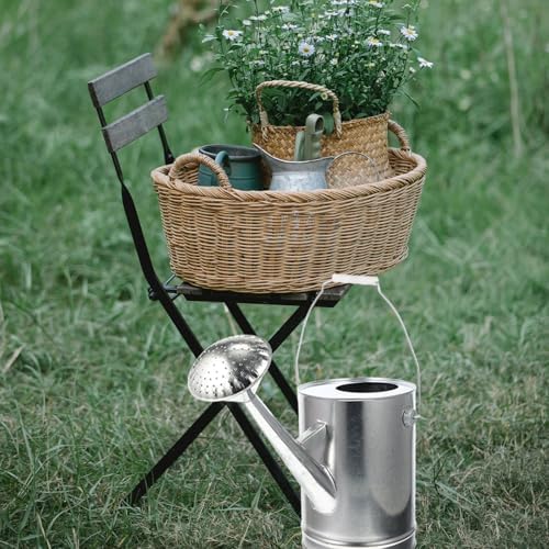FAVOMOTO Galvanized Iron Watering Can 5l Thick Vintage Sprinkling Pot for Indoor Outdoor Plant Watering with Long Spout Household Garden Use - Image 4