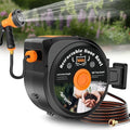 Retractable Garden Hose Reel, 1/2 in x 100 ft Wall Mounted Hose Reel by HooSeen