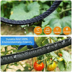 Hlinker Flat Soaker Hose 75 150 FT for Garden Beds, 150FT 1/2" Linkable Consistent Drip Irrigation Hose Save 80% Water, Leakproof Heavy Duty Double Layer Sprinkler Hose - Image 5
