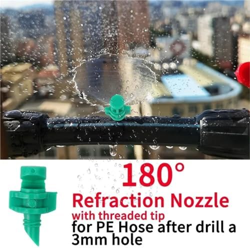100/200/300/400 Degree Garden Micro Misting Sprinkler Drip Irrigation System for Greenhouse & Flowers(Black 200pcs) - Image 5