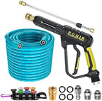 Pressure Washer Gun and Hose 50ft Kit with 15’’ Extend Wand by POHIR