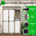 Large Outdoor Storage Cabinet with Dual-Zone Shelves, Garden Shed - Image 3