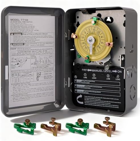 T104 Mechanical Timer Switch Replacement, 24-Hour Pool Timers for Pump by Osyyhe