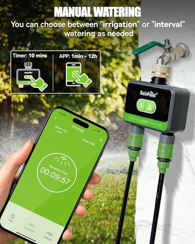 RainPoint WiFi Water Timer for Garden Hose, Hose Timer WiFi Irrigation Controller, - Image 5