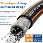 150FT Garden Hose, 5/8" Lightweight Flexible Water Hose with 3/4" Fittings - Image 3