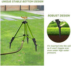 Impact Sprinklers on Tripod Base with Ground Plugs,Heavy Duty Brass Head Sprinkler with 360 Degree Spray,0-44ft Large Area Irrigation,Tripod Sprinkler with Extension Legs for Yard Garden Lawn,1 Pack - Image 2