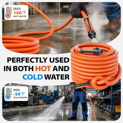SPECILITE Heavy Duty Garden Hose 100ft x 5/8" for Hot Cold Water - Image 5