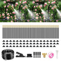 150FT Drip Irrigation System for Garden – Automatic Watering Kit with Solid Brass Metal Connectors, 360° Bendable Tubing &50 Adjustable Nozzles for Greenhouse, Lawn, Yard & Plants by HEKIWAY