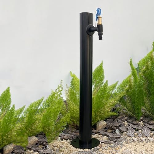 304 Stainless Steel Vertical Garden Water Column – Freestanding Hose Stand with Locking Faucet, Outdoor Antifreeze Fountain & Water Dispenser Hydrant for Garden, Patio & Backyard by Unknown