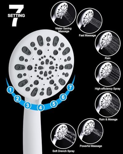 Hibbent All Metal High Pressure Rainfall 10'' Shower Head with Handheld - Image 5