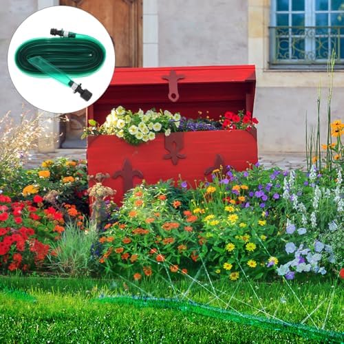 GALPADA Flat Soaker Sprinkler Hose 15m Pvc Garden Watering Hose with Perforations for Farm Irrigation and Yard Cooling - Image 6