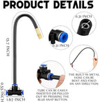 Zonon 15 Pcs Brass Misting Nozzles Tee with 16" Built in Hose for 0.32"/8 mm Tubing 360 Degree Rotation Adjustable Water Mister Nozzle Thread Sprayer Misting Part Accessories for Patio Outdoor Cooling - Image 2