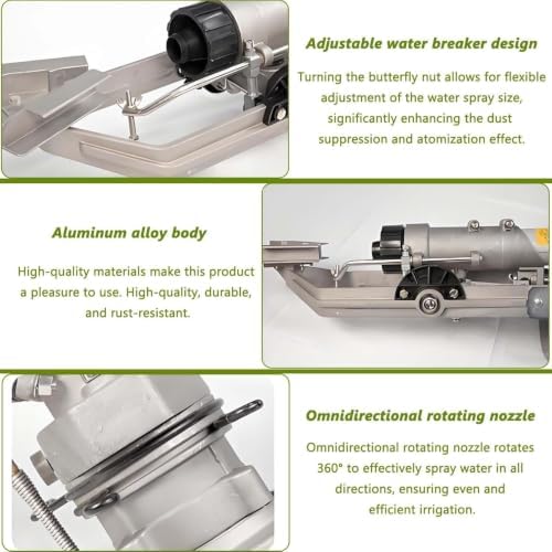 2" Agriculture Farm Irrigation Sprinkler, Irrigation Spray Gun with 5 Nozzles, 360°Adjustable Large-Area Watering Spray, Impact Water Sprinkler for Yard, Lawn, Garden - Image 6