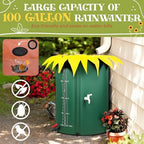 Collapsible Rain Barrel, 53/100 Gallon Portable Rain Water Collection Barrel, PVC Rainwater Collection System with Spigots and Overflow Kit, Water Barrel for Garden Water Catcher A100 - Image 3