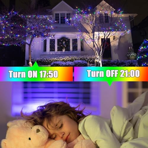 Smart Christmas String Lights - 196FT 600 RGB LEDs WiFi Multi-Color Changing Compatible with Alexa & Google Home for 6-8ft Christmas Tree - Image 4