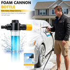 High Pressure Hose Nozzle with 4 Spray Modes, Adjustable Water Spray Gun, Metal Garden Hose Sprayer for Car Wash, Plant Watering, Patio & Outdoor Cleaning (Sprayer Kit with 3 Connectors & Foam Cannon) - Image 4
