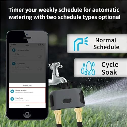 Watering Timers, 2pxs Watering Timer Smart with Bluetooth for Garden 2-Way Rain Delay Programmable Controller for Irrigation for Garden Hose - Image 4