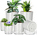 6 Pack Self Watering Pots for Indoor Plants, 4/5.5/6.3 Inch Flower Pots by Samhe