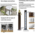Freestanding Outdoor Garden Hose Holder Stand with Brass Faucet, Heavy Duty Metal Water Hose Storage Stake Rack for Backyard, Antifreeze Cracking(Hose Included) (Color : - Image 5