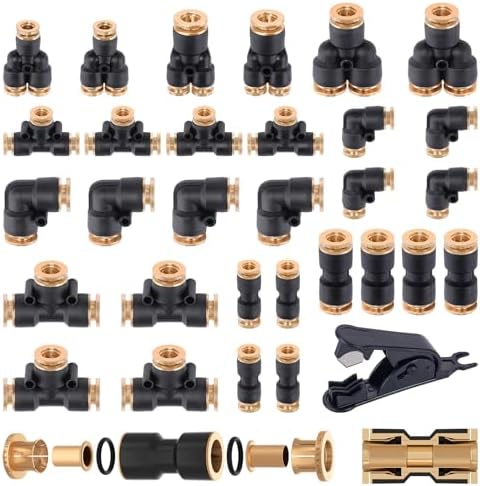CheeMuii 31 PCS DOT Air Line Fittings Kit 1/4 3/8 Quick Connect Air Fitting by CheeMuii