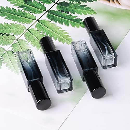 45pcs 10ml Mini Glass Spray Bottles Square Gradient Black Cap - Image 5