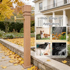 Woodgrain Water Dispenser, 304 Stainless Steel Garden Hose Stand with Faucet, Vertical Water Column for Outdoor Use, Durable and Stylish (31.5in/80cm) - Image 6