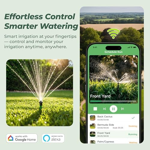 ImoLaza Outdoor Sprinkler Controller, 8-Zone Ultra WiFi Sprinkler Timer - Image 4
