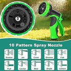100 ft Expandable Garden Hose - 2026 Upgrated Flexible Water Hoses with 10 Spray Nozzle -Car Wash Hose with 3/4" Solid Brass Connector - Flexible Expanding Hose with 10 Pattern Spray Nozzles - Image 5