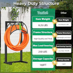 TomCare Garden Hose Holder, 4 Spikes Hose Stand for 160FT Outdoor Hose - Image 3