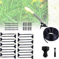 Adjustable Mist Sprinkler 360° Rotating Copper Water Sprayers With Set Connector For Garden Plant Automatic Watering Misting (Color : Black, Size : 20m) by Unknown