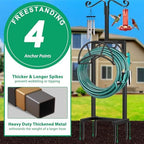 TomCare Garden Hose Holder, 4 Spikes Hose Stand for 160FT Outdoor Hose - Image 2