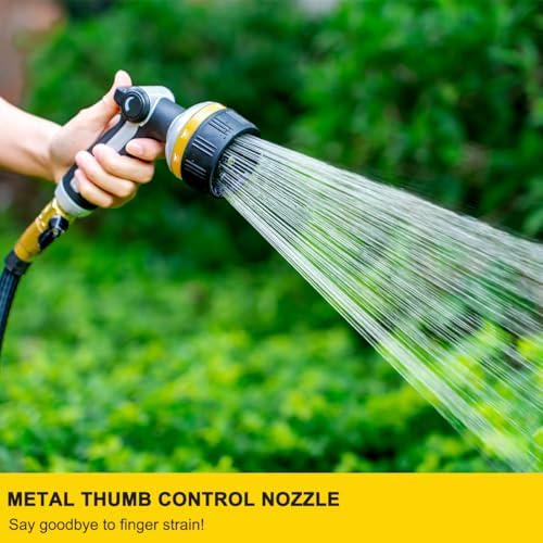 FANHAO Metal Thumb Control Garden Hose Nozzle Heavy Duty, 10 Spray Patterns - Image 2